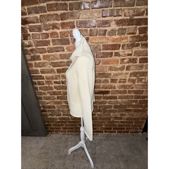Gap Cream Cardigan Y2K Vintage Large Wool Blend Snap Closure Sweater Women's - Picture 3 of 10